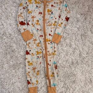 Little Sleepies Lion King Cream and Tan Footie